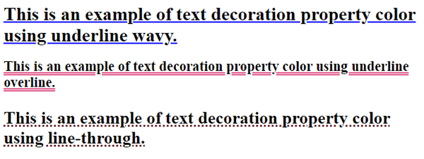 How to underline text in CSS?