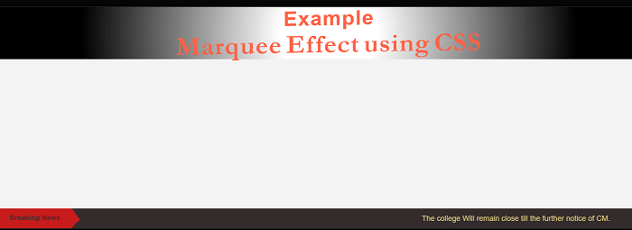 Marquee Effect using CSS