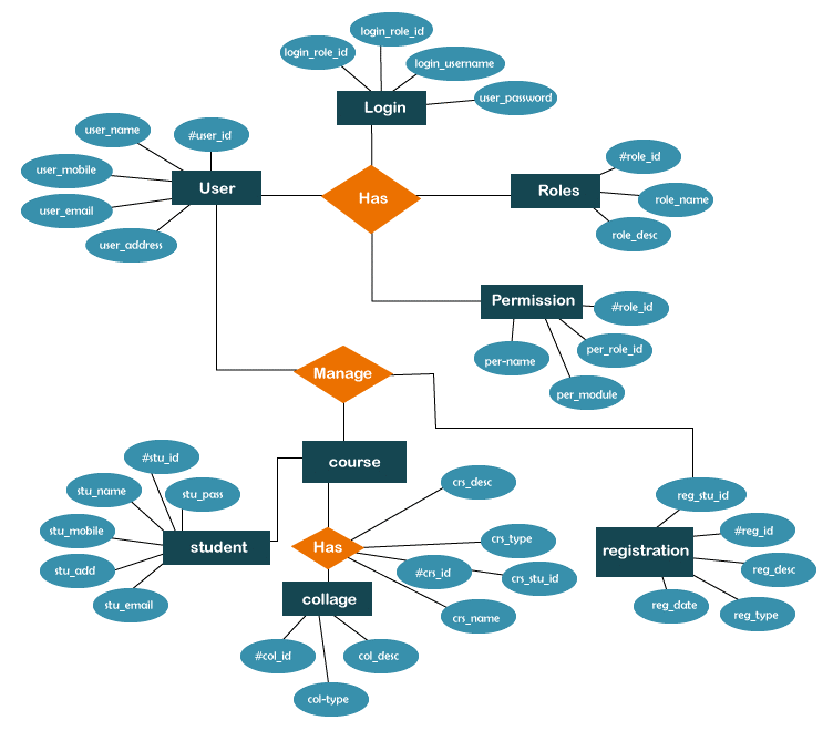 ER Diagram for the University Management System