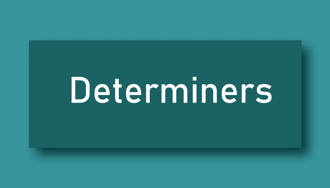 Determiners Definition