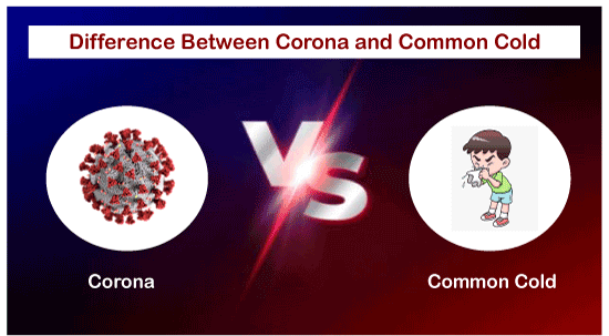 Difference between Corona and Common Cold