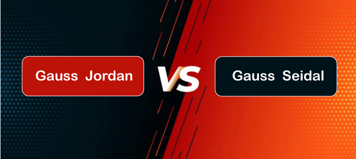 Difference between Gauss Jordan Method and Gauss Siedel Method