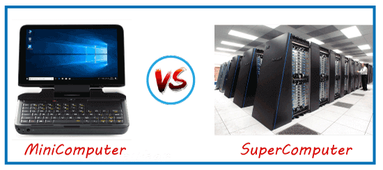 minicomputer vs supercomputer