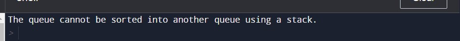 Check if a queue can be sorted into another queue using a stack