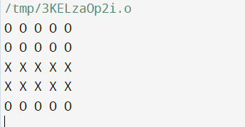 Create a matrix with alternating rectangles of O and X