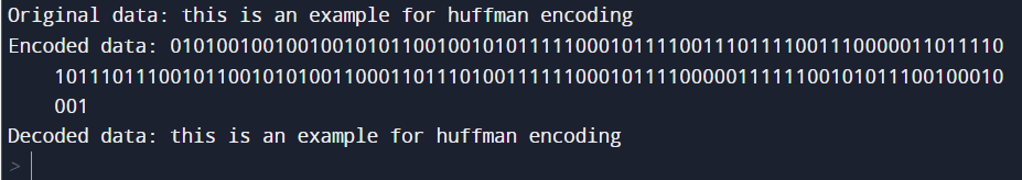 Huffman encoding