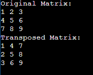 Inplace MxN size matrix transpose