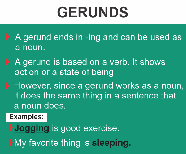 50 Examples Of Gerunds