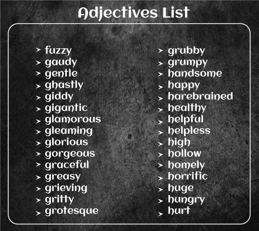 Adjective Examples