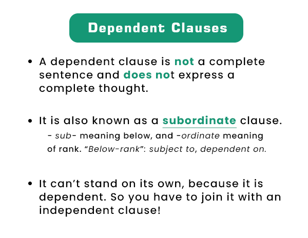 Dependent Clause Javatpoint