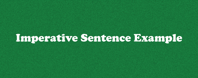 Imperative Sentence Examples