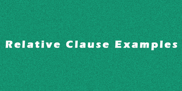 Relative Clause Examples