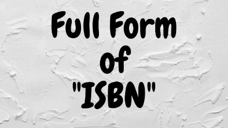 ISBN Full Form