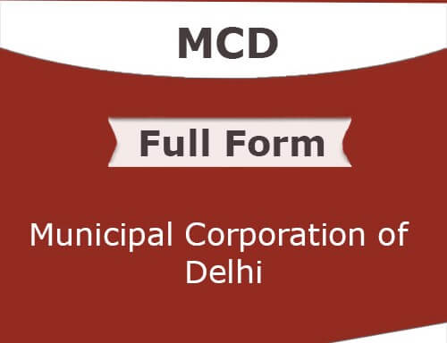 MCD Full Form