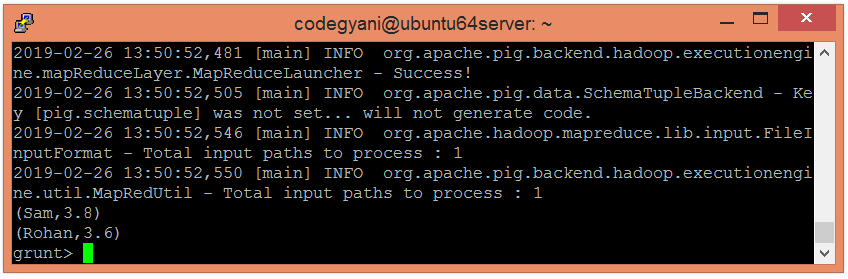 Apache Pig MAX Function
