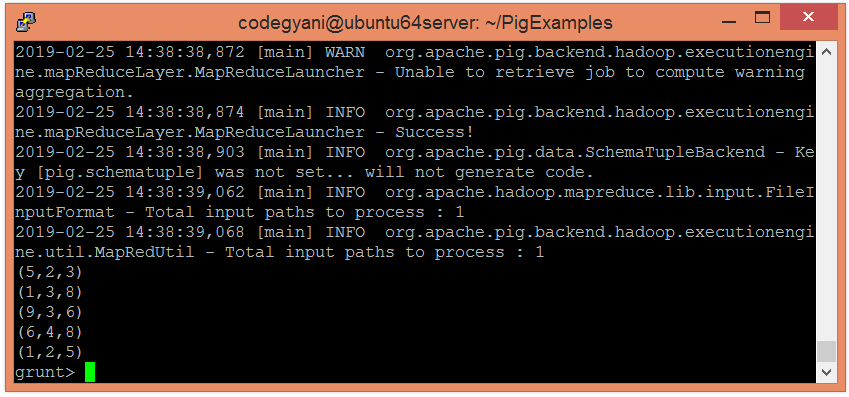 Apache Pig ORDER BY Operator