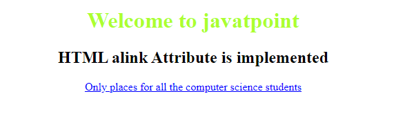 body alink Attribute in HTML