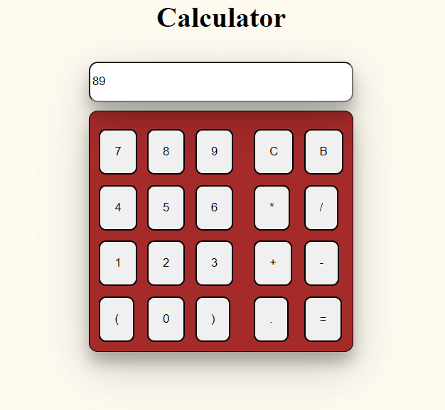 Calculator using Shunting yard algorithm in HTML using JavaScript