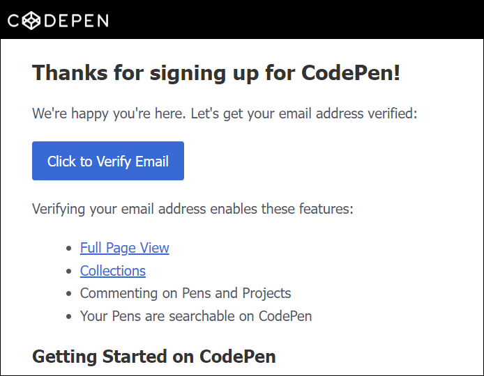 CodePen HTML
