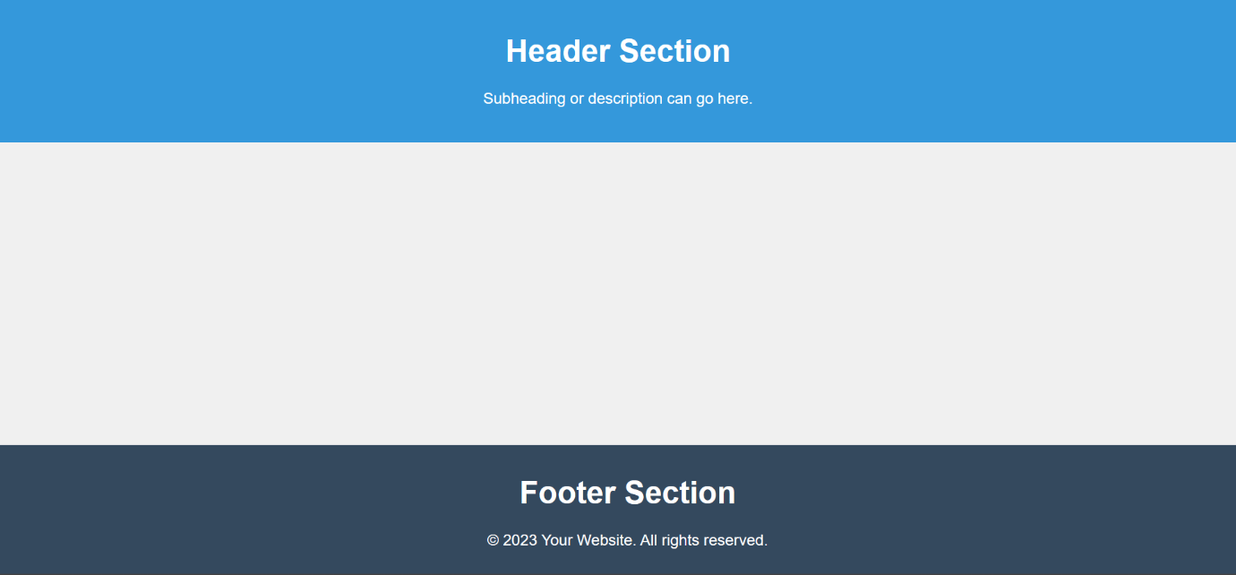 Header and Footer in HTML - javatpoint