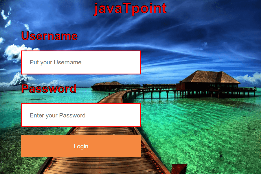 How to Add a Login Form to an Image using HTML and CSS