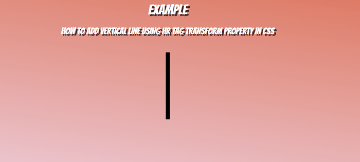 How to add a Vertical Line in Html