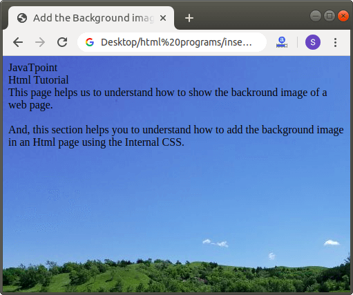 How to add Background Image in Html