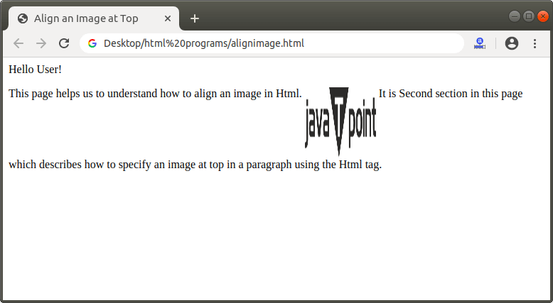 How to align image in Html