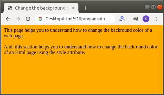 How to Change Background Color in Html - javatpoint