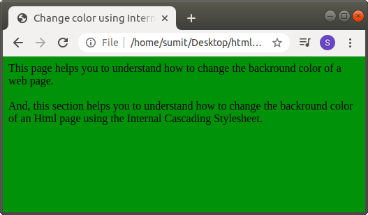 How to Change Background Color in Html