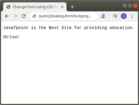 how-to-change-font-in-html-javatpoint