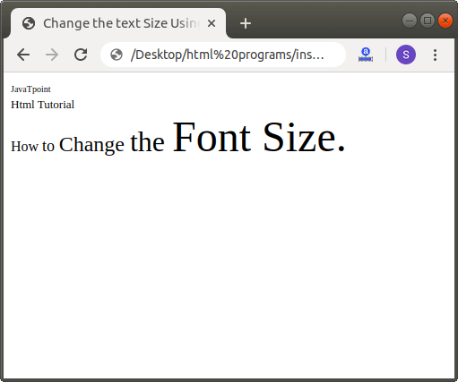 how-to-change-font-size-in-html-javatpoint