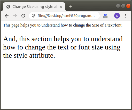How to Change Font Size in Html