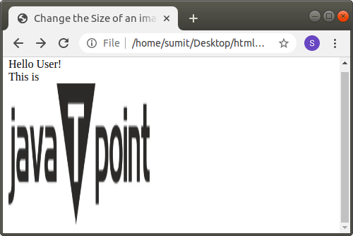 How To Change Image Size In Html Javatpoint