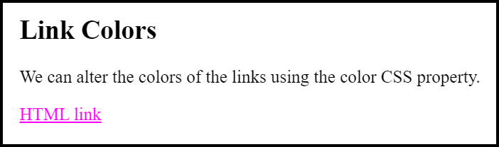 How to Change Link color in Html - javatpoint