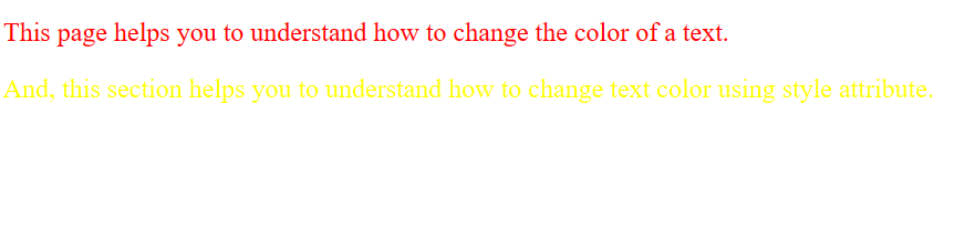 How to Change Text Color in Html