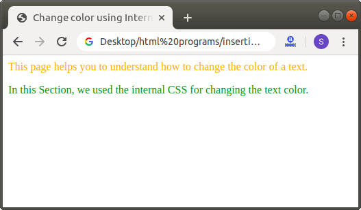 Cách thay đổi màu văn bản trong Html