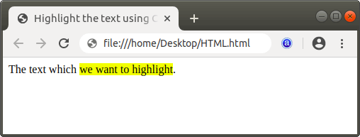 How To Add Highlight To Text In Html