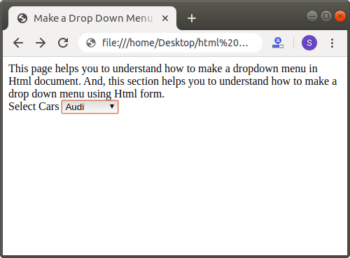 How to Make a Dropdown Menu in Html