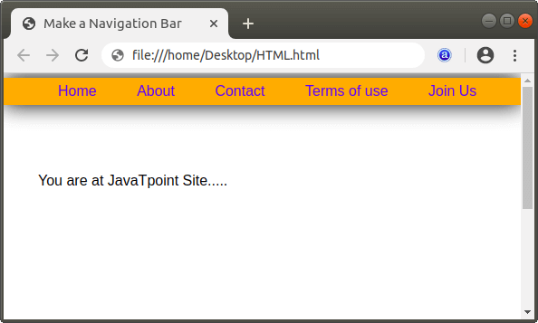 How to make a Navigation Bar in Html