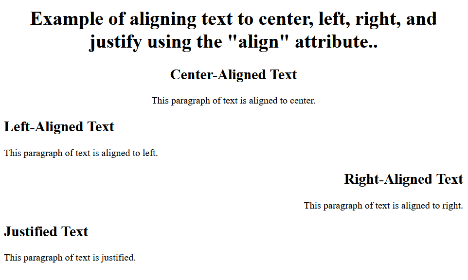 HTML Align Center