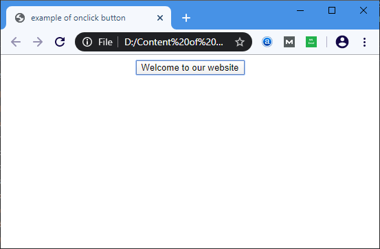 HTML Button onClick