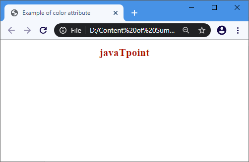 HTML font color