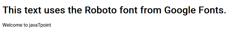 HTML Font Family