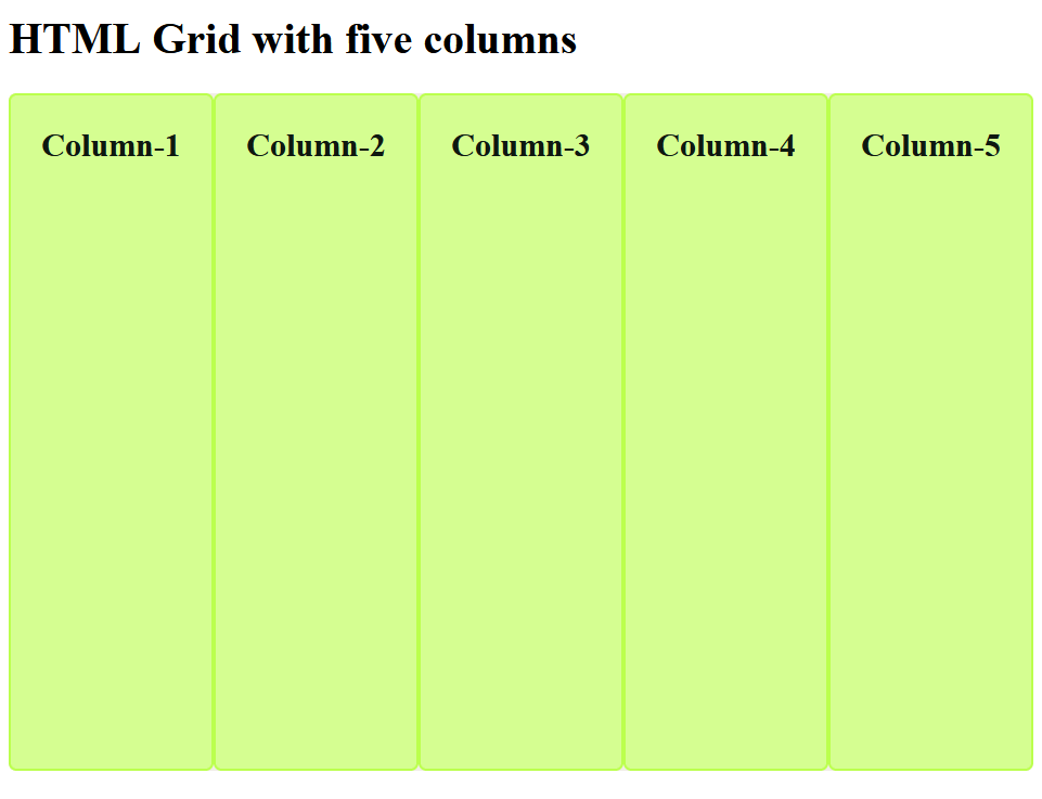 HTML Grid