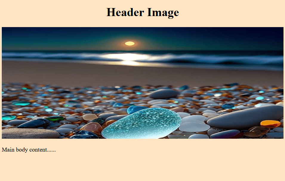 HTML Header Image