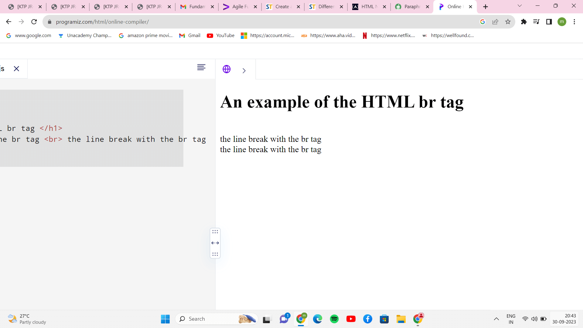 HTML New Line