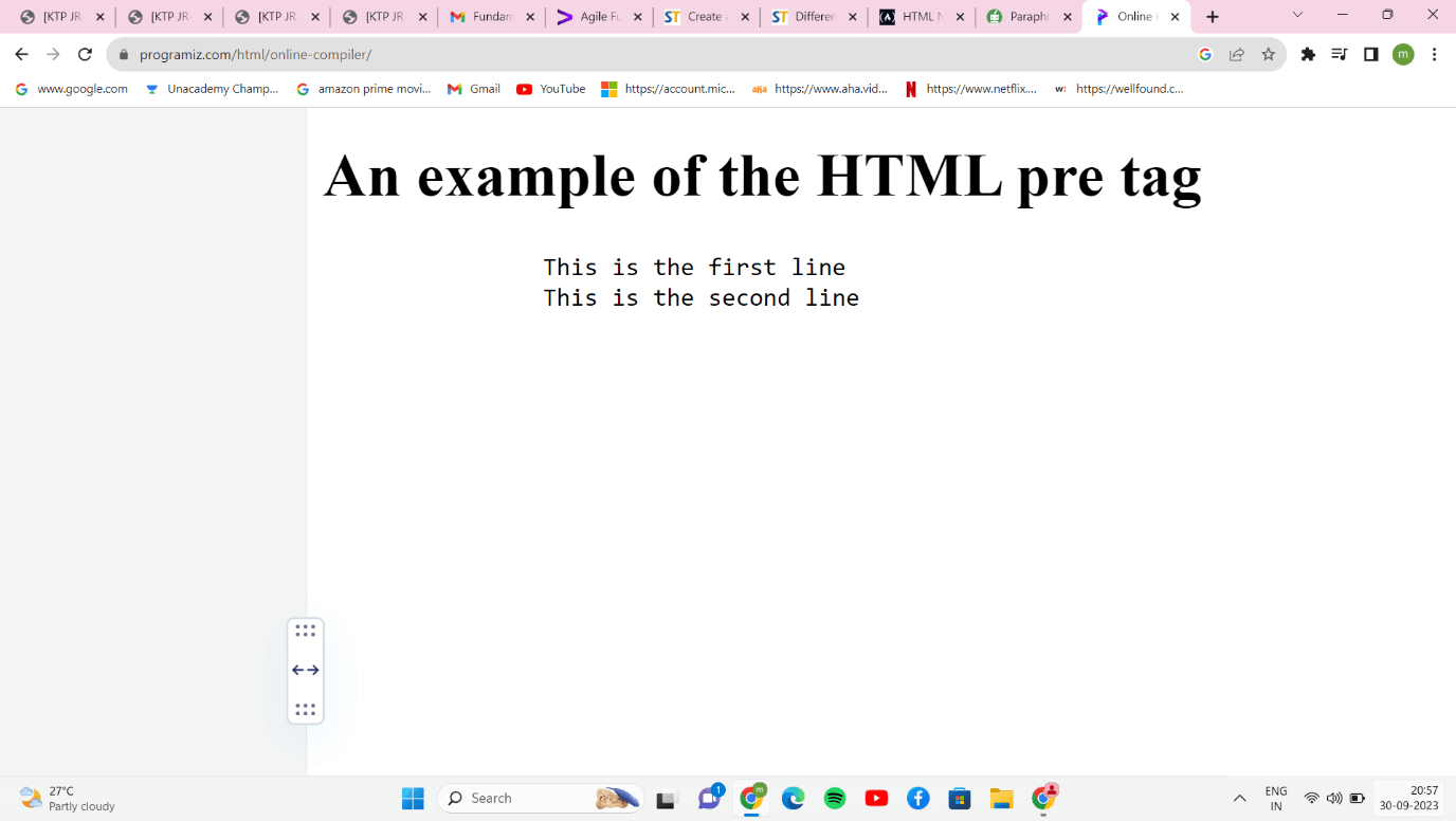 HTML New Line