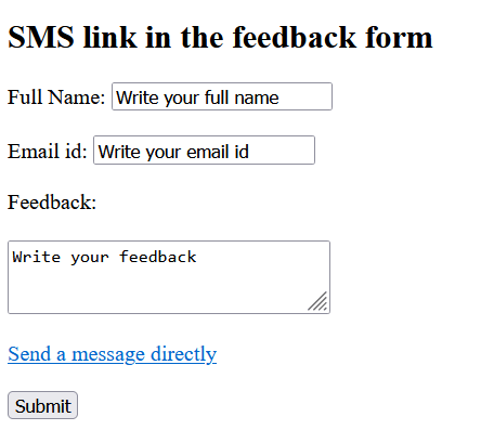 HTML SMS