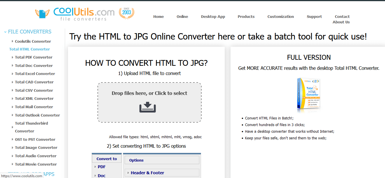 HTML to JPG
